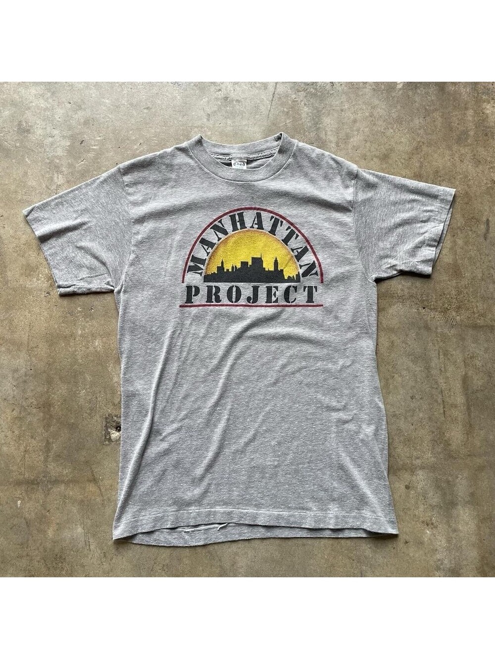 Vintage 80s Manhattan Project T Shirt Single Stitch Ched Size Medium Made In USA
